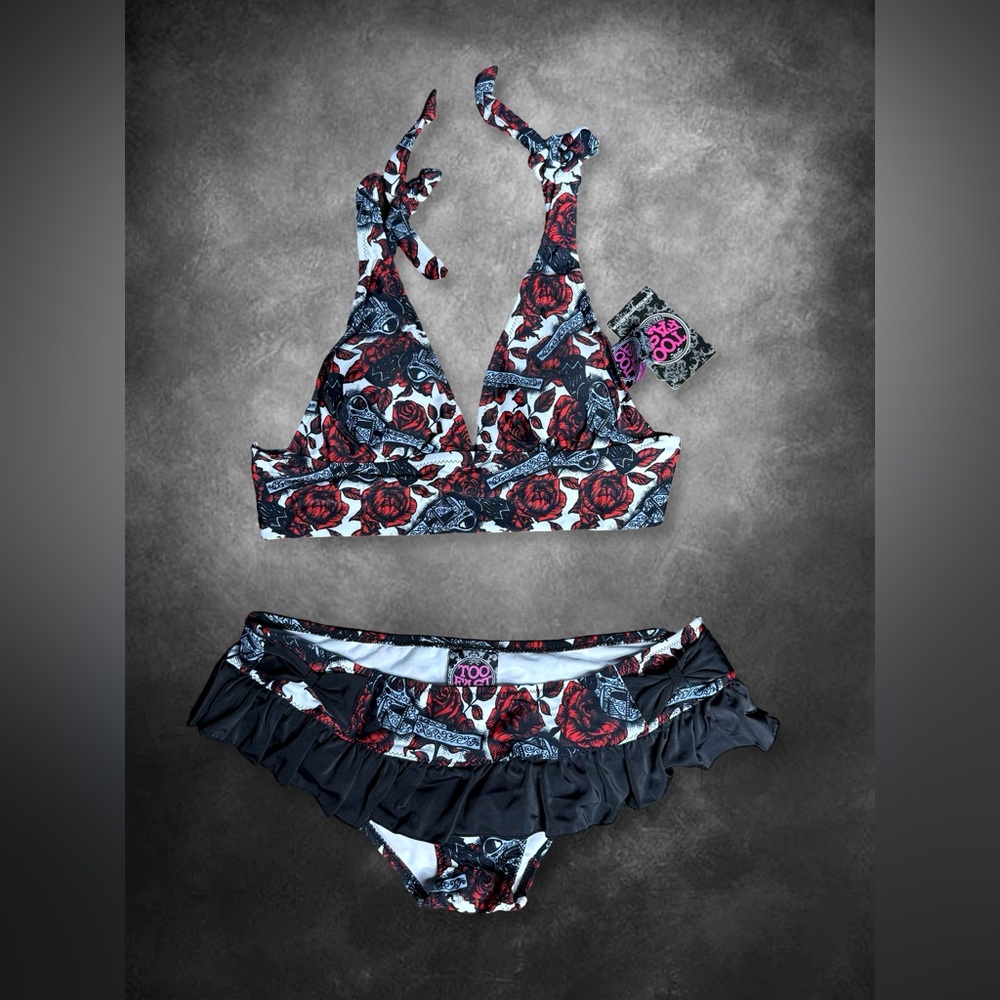 Too Fast Guns and Roses Tattoo Bikini Swimwear Swim